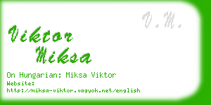 viktor miksa business card